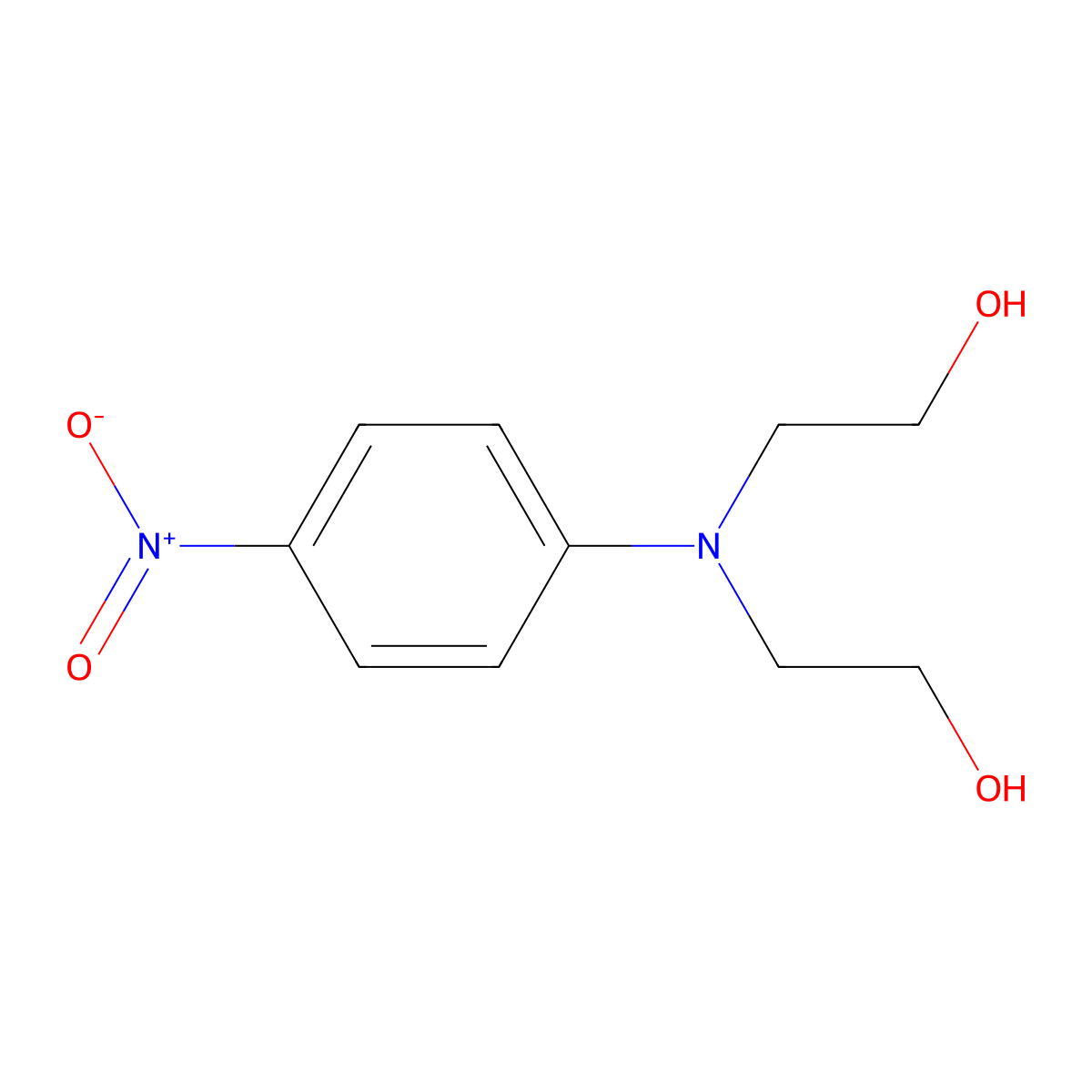 Ethanol, 2,2'-((4-nitrophenyl)imino)bis- molecular structure, CAS 18226-17-0
