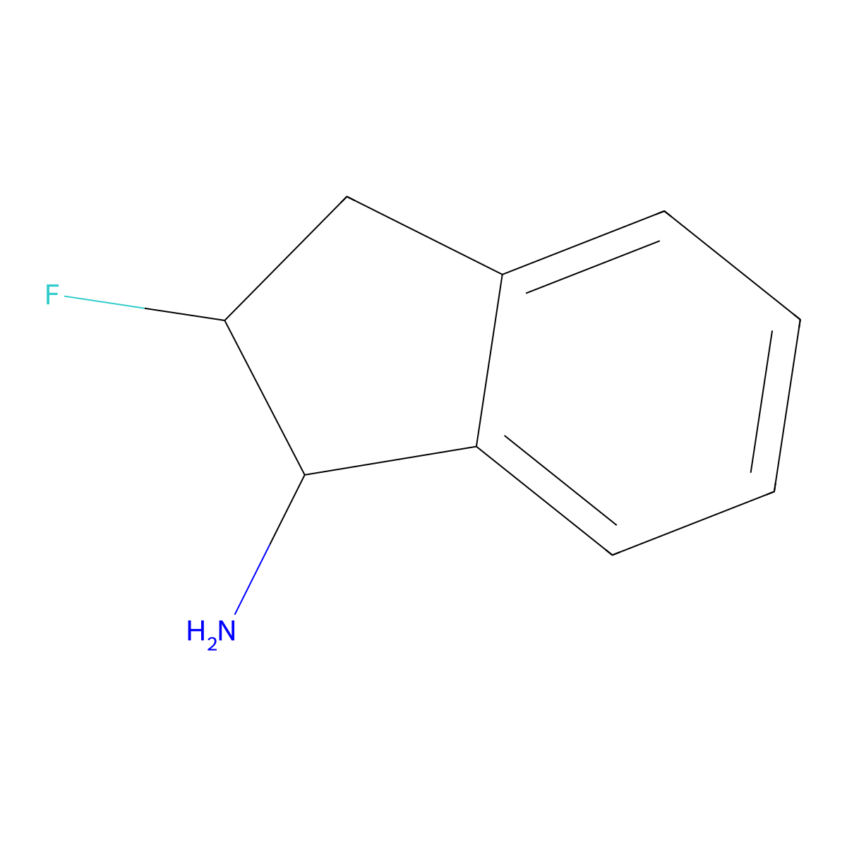 2-fluoro-2,3-dihydro-1H-inden-1-amine molecular structure, CAS 1822602-07-2