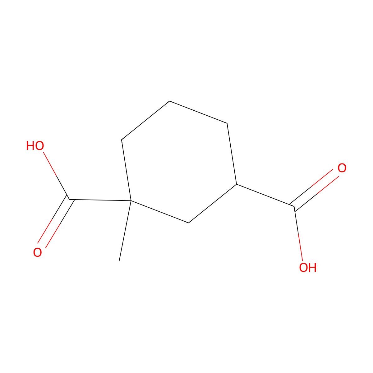 1-Methylcyclohexane-1,3-dicarboxylic acid molecular structure, CAS 1822602-84-5