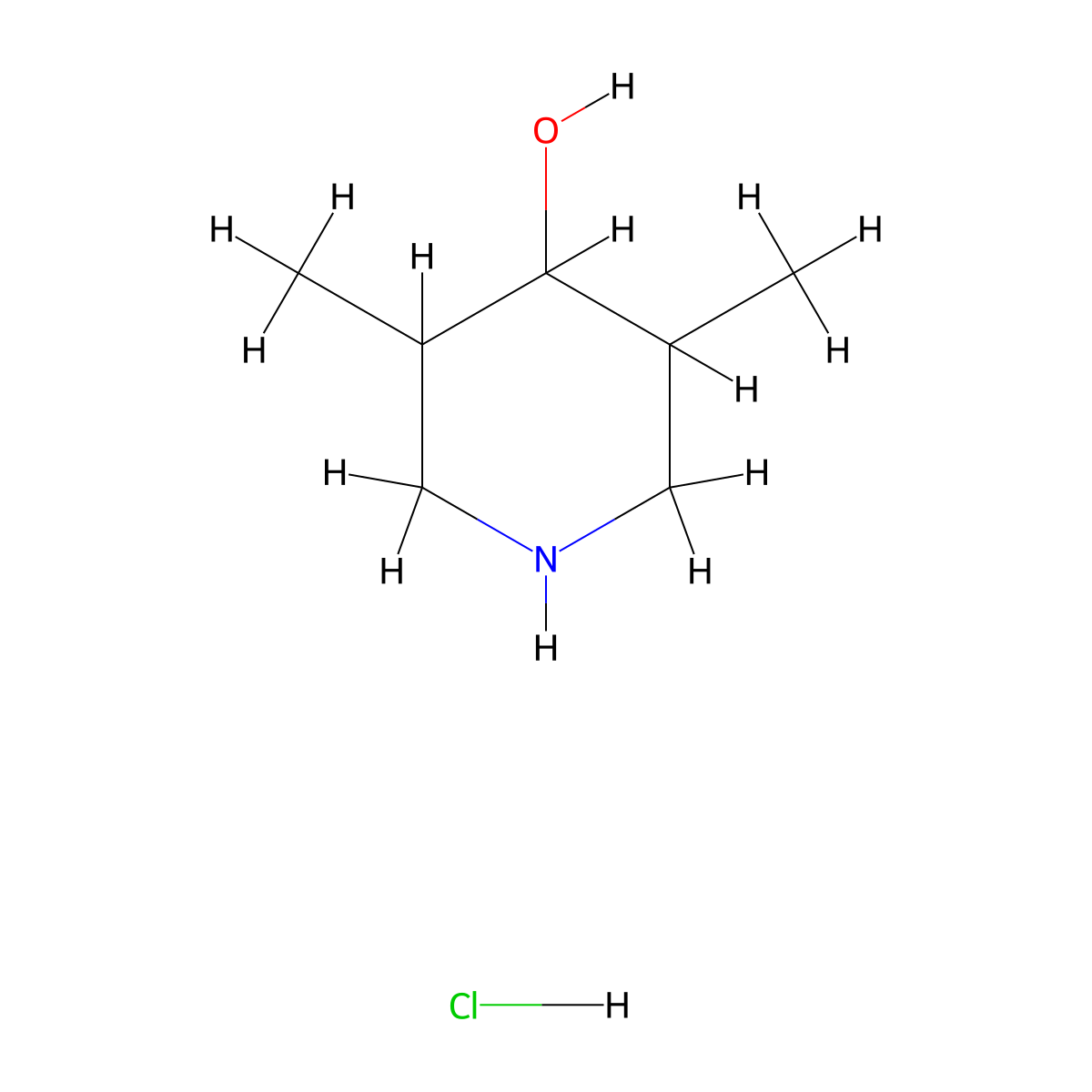 3,5-Dimethylpiperidin-4-ol hydrochloride molecular structure, CAS 1822604-07-8