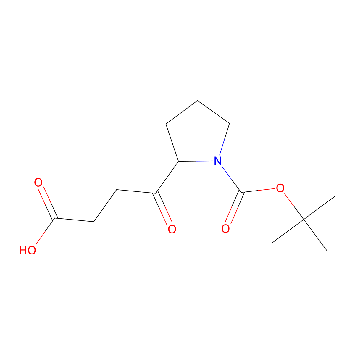 4-(1-[(Tert-butoxy)carbonyl]pyrrolidin-2-YL)-4-oxobutanoic acid molecular structure, CAS 1822612-71-4
