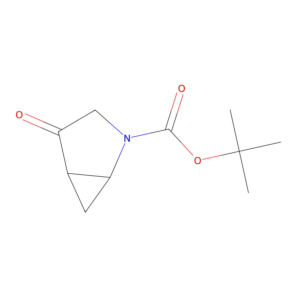 Tert-butyl 4-oxo-2-azabicyclo[3.1.0]hexane-2-carboxylate molecular structure, CAS 1822616-67-0
