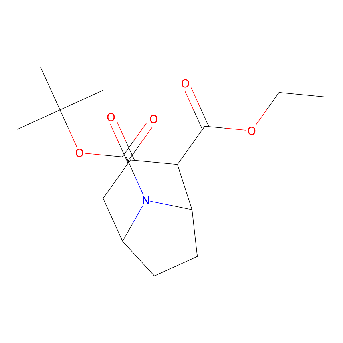 8-(Tert-butyl) 2-ethyl 3-oxo-8-azabicyclo[3.2.1]octane-2,8-dicarboxylate molecular structure, CAS 1822617-22-0