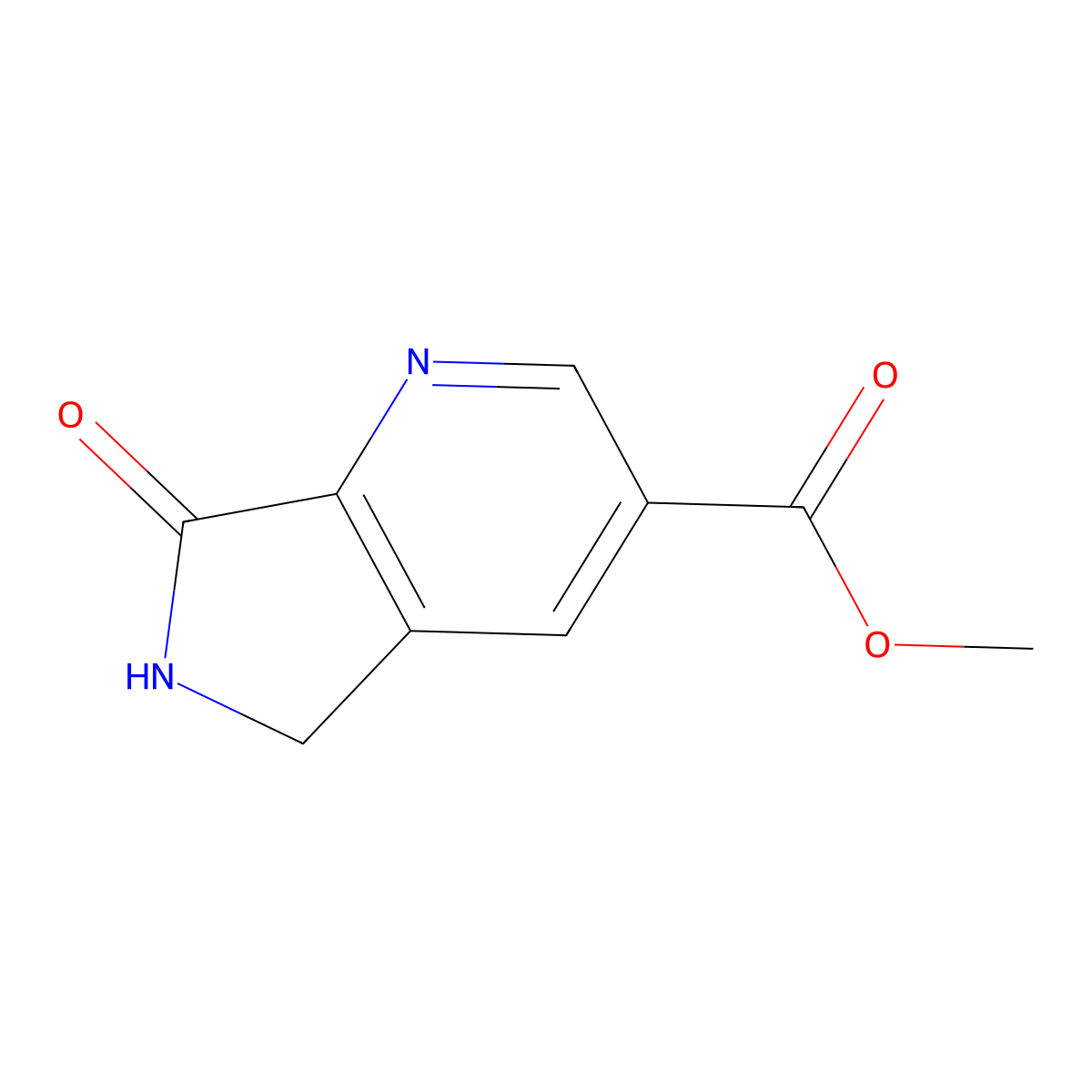 methyl 7-oxo-5H,6H,7H-pyrrolo[3,4-b]pyridine-3-carboxylate molecular structure, CAS 1822620-12-1