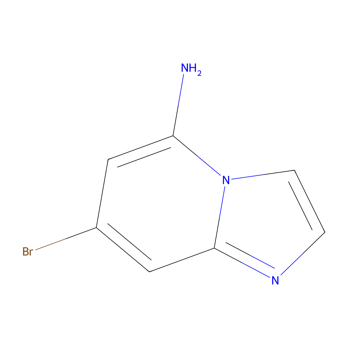 7-Bromoimidazo[1,2-A]pyridin-5-amine molecular structure, CAS 1822620-44-9