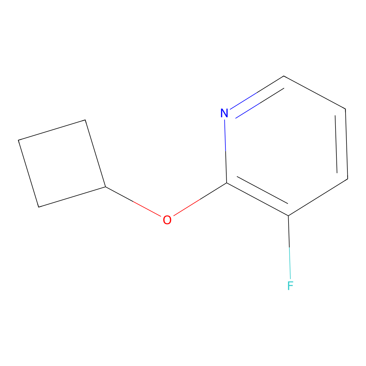 2-Cyclobutoxy-3-fluoropyridine molecular structure, CAS 1822621-30-6