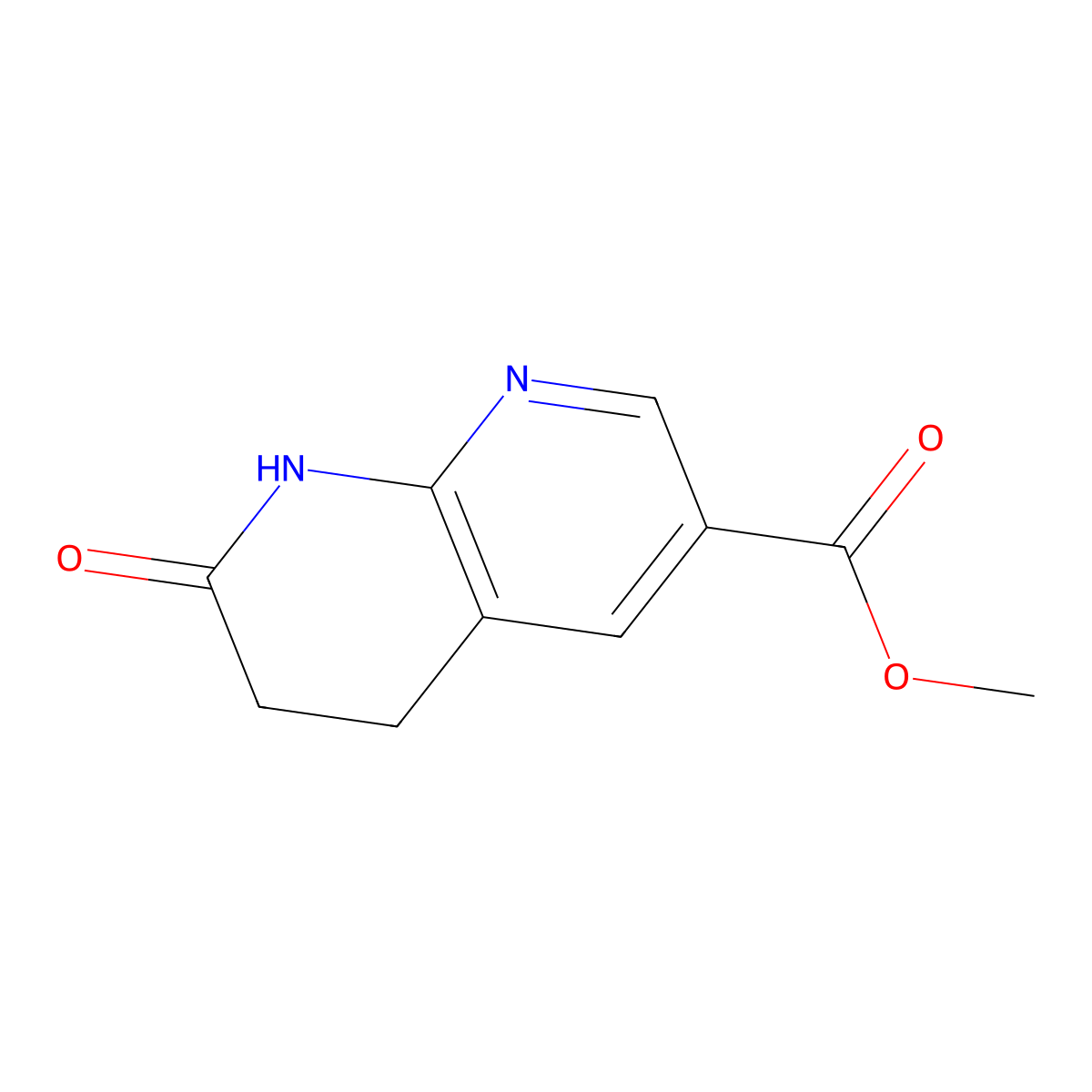 Methyl 7-oxo-5,6,7,8-tetrahydro-1,8-naphthyridine-3-carboxylate molecular structure, CAS 1822623-53-9