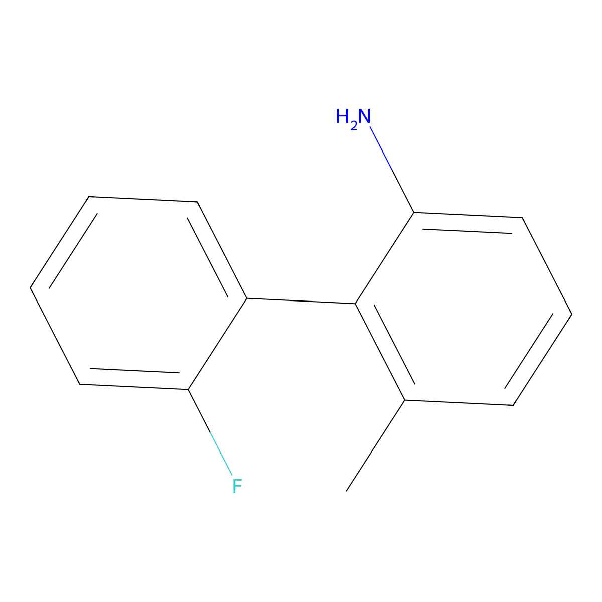 2'-Fluoro-6-methyl[1,1'-biphenyl]-2-amine molecular structure, CAS 1822630-21-6