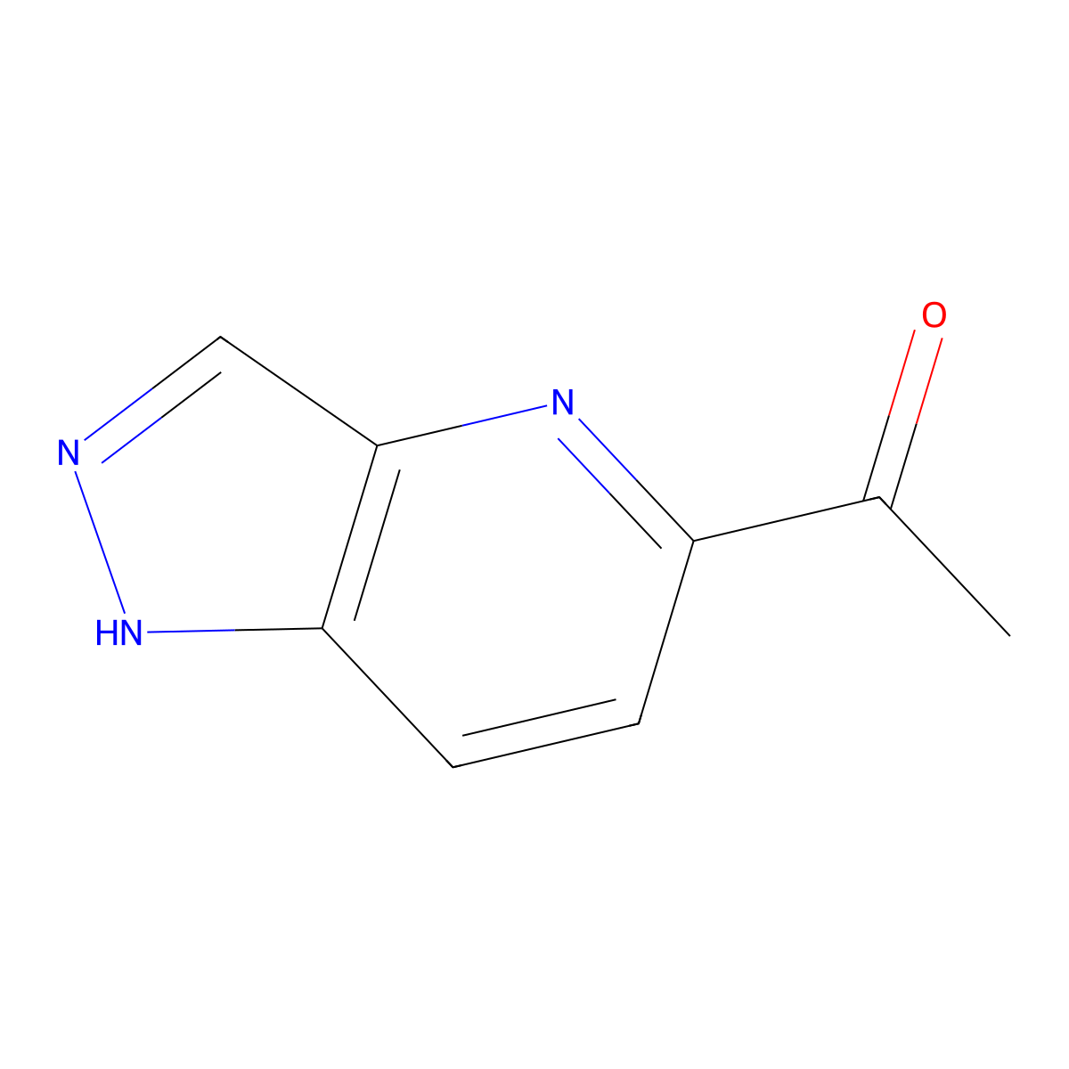 1-(1H-Pyrazolo[4,3-b]pyridin-5-yl)ethanone molecular structure, CAS 1822632-18-7