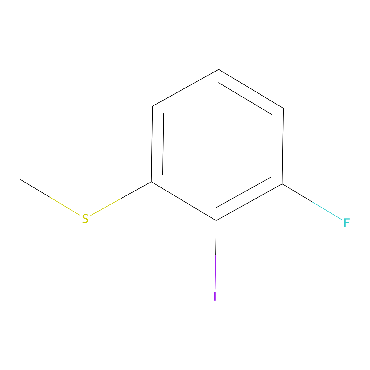 (3-Fluoro-2-iodophenyl)(methyl)sulfane molecular structure, CAS 1822632-78-9