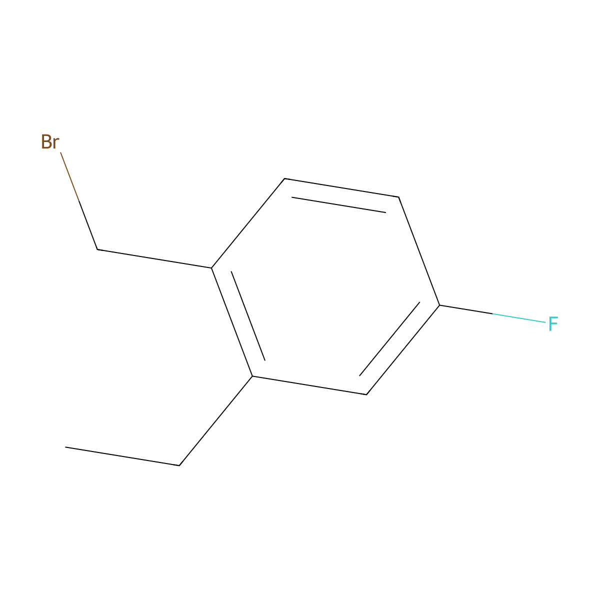 1-(Bromomethyl)-2-ethyl-4-fluorobenzene molecular structure, CAS 1822633-19-1
