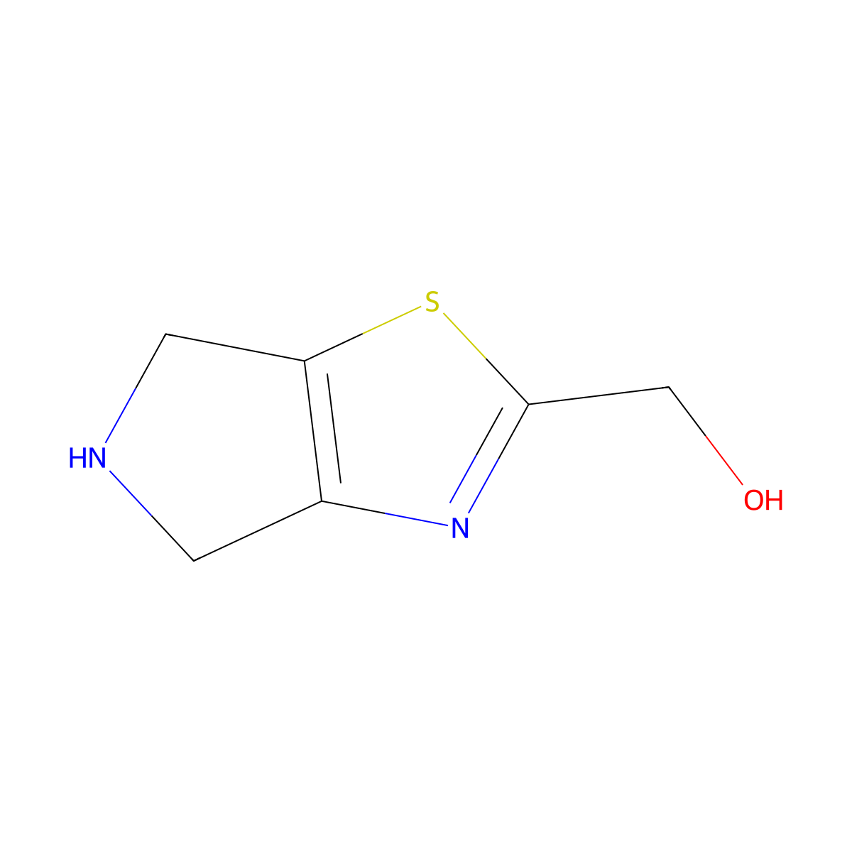 (5,6-Dihydro-4H-pyrrolo[3,4-d]thiazol-2-yl)methanol molecular structure, CAS 1822633-62-4