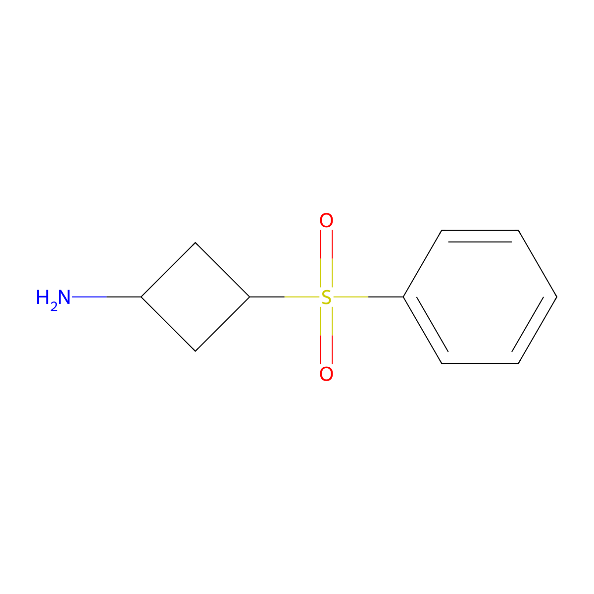 3-(Benzenesulfonyl)cyclobutan-1-amine molecular structure, CAS 1822636-87-2