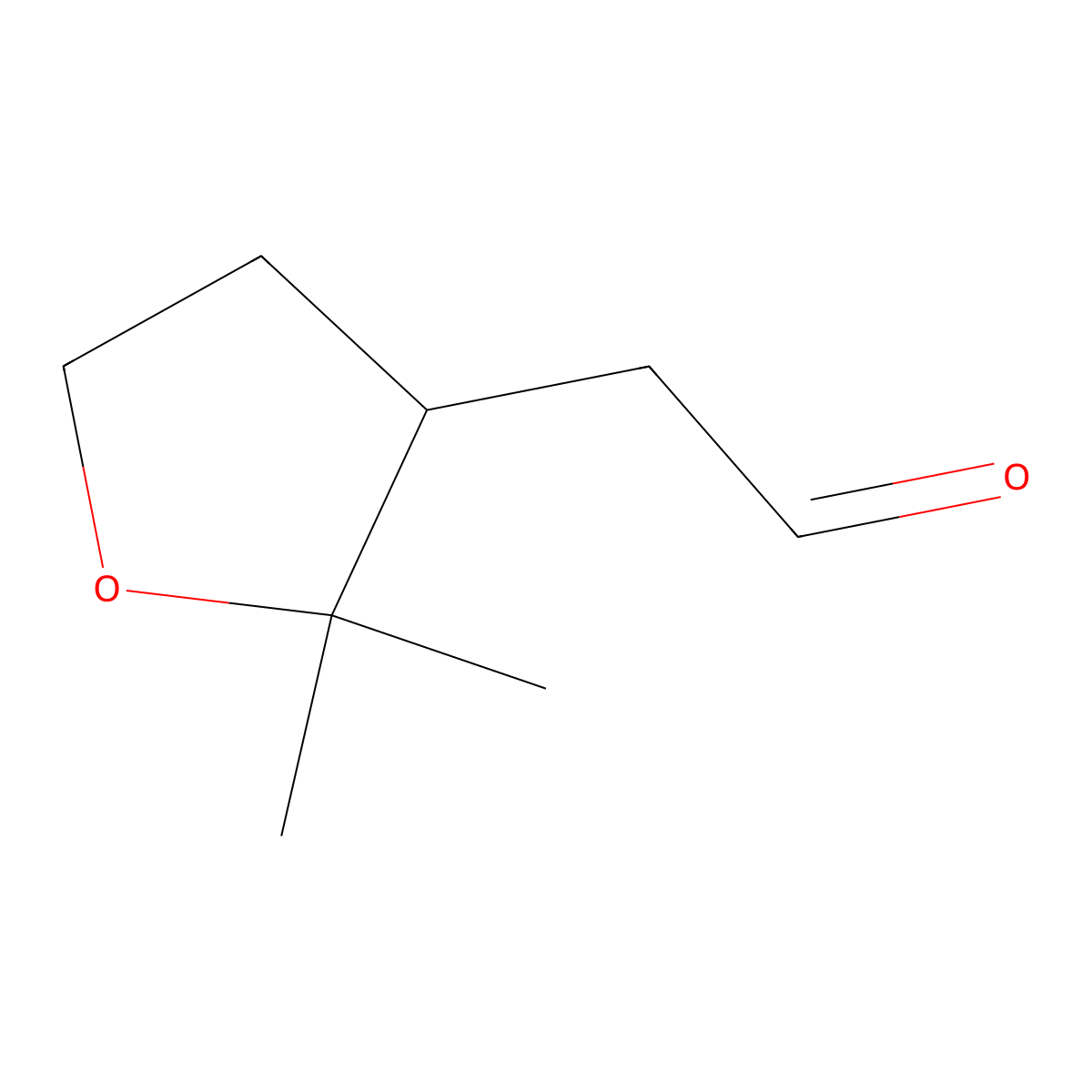 2-(2,2-Dimethyloxolan-3-yl)acetaldehyde molecular structure, CAS 1822642-47-6