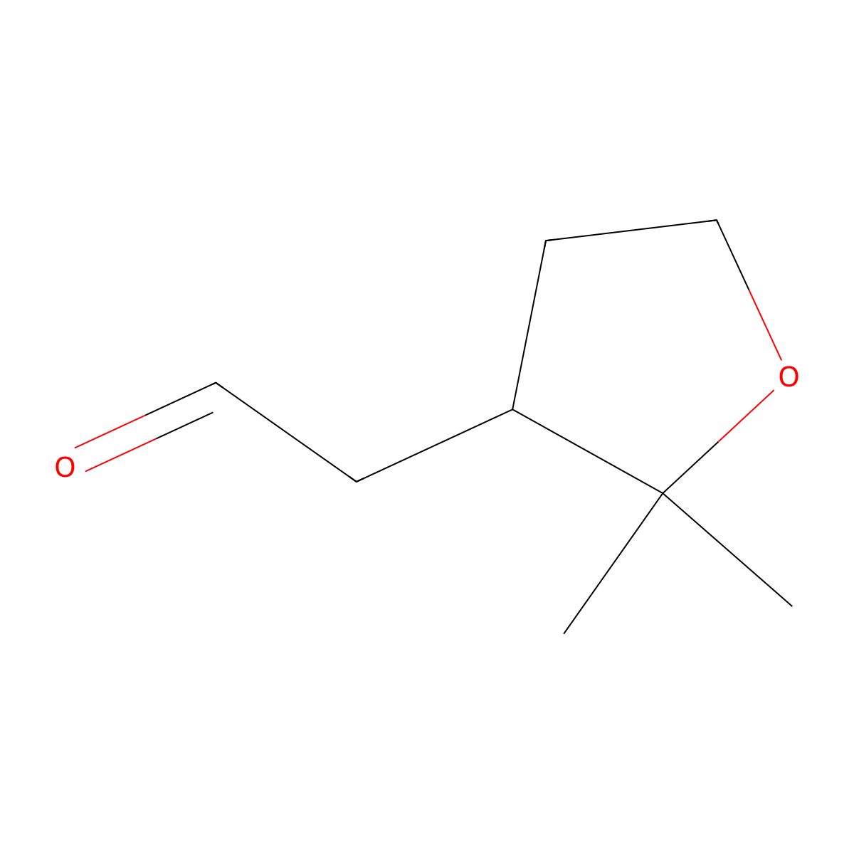 2-(2,2-Dimethyloxolan-3-yl)acetaldehyde molecular structure, CAS 1822642-47-6