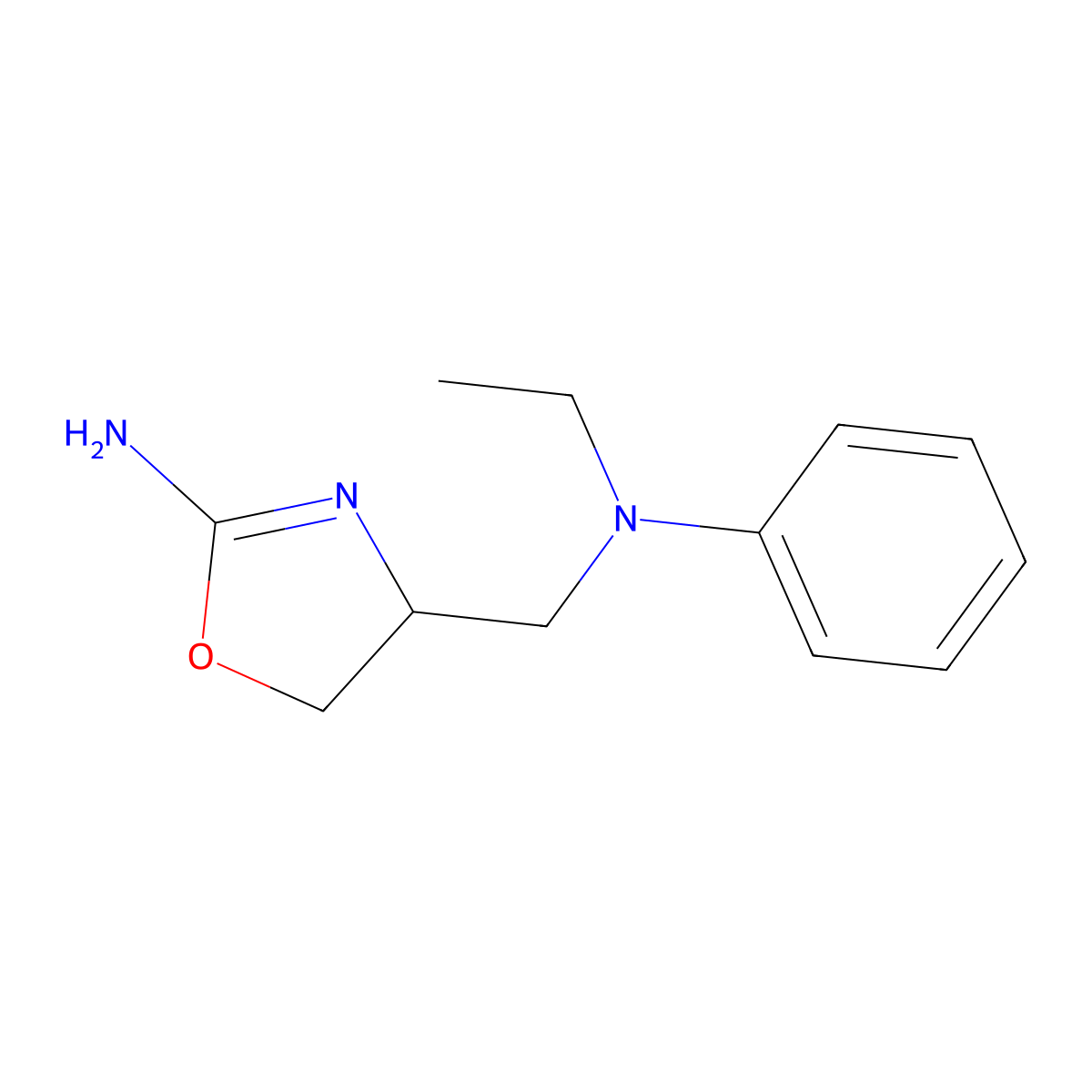 4-[(N-ethylanilino)methyl]-4,5-dihydrooxazol-2-amine molecular structure, CAS 1822646-60-5