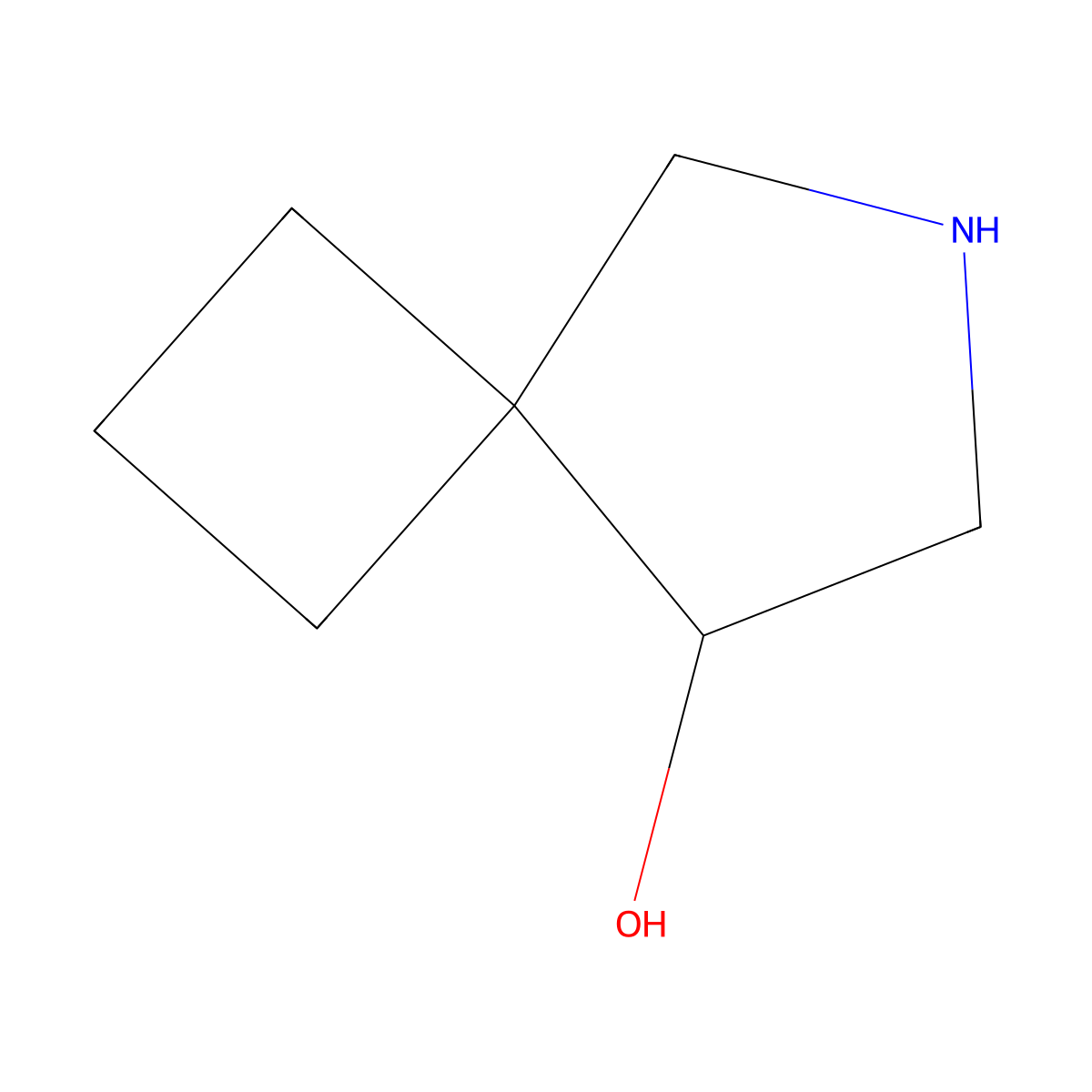6-Azaspiro[3.4]octan-8-ol molecular structure, CAS 1822646-61-6