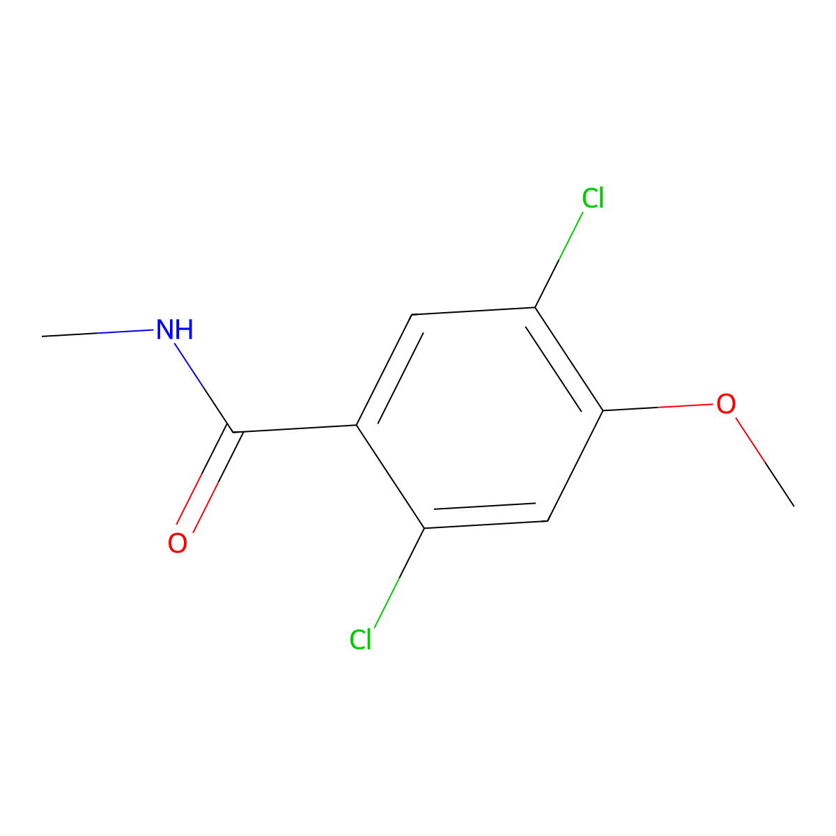 2,5-dichloro-4-methoxy-N-methylbenzamide molecular structure, CAS 1822647-00-6