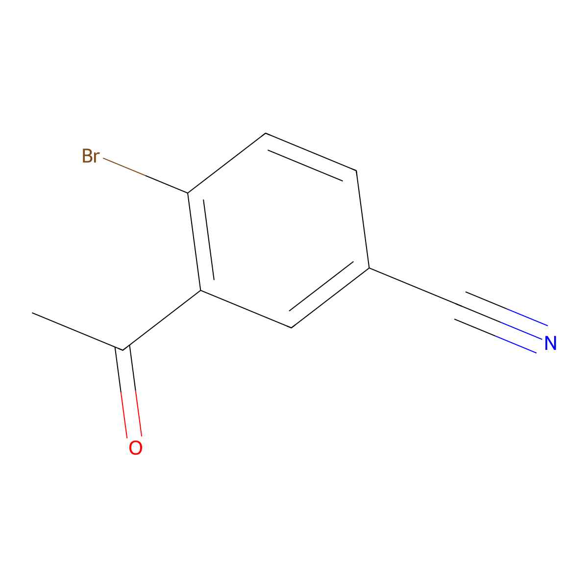 3-Acetyl-4-bromobenzonitrile molecular structure, CAS 1822653-33-7