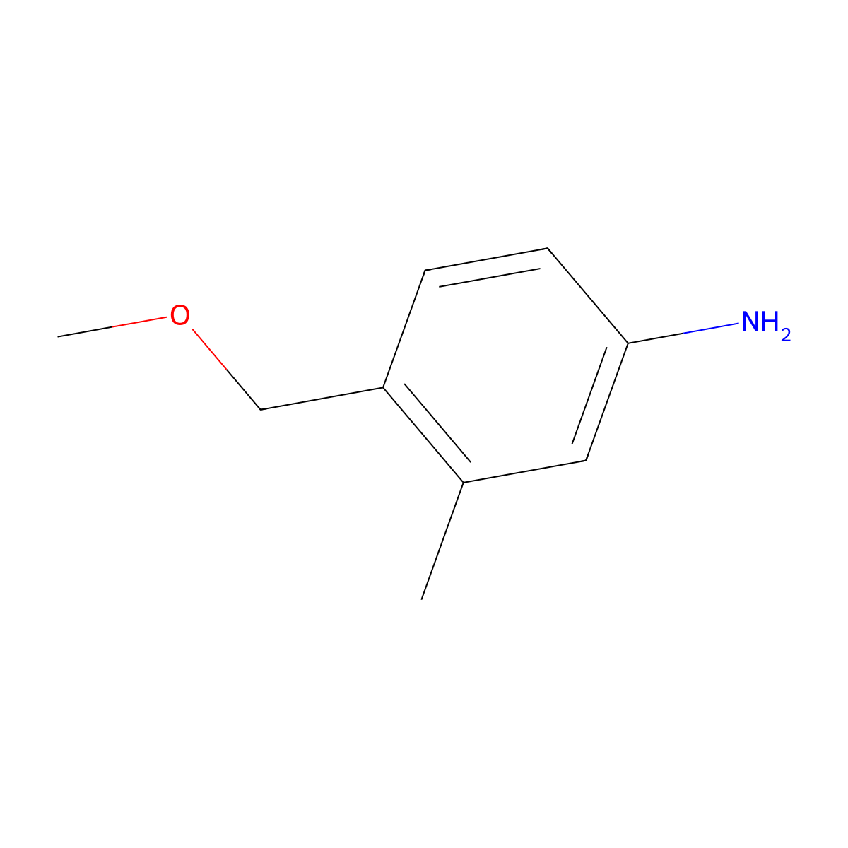 4-(Methoxymethyl)-3-methylaniline molecular structure, CAS 1822655-32-2