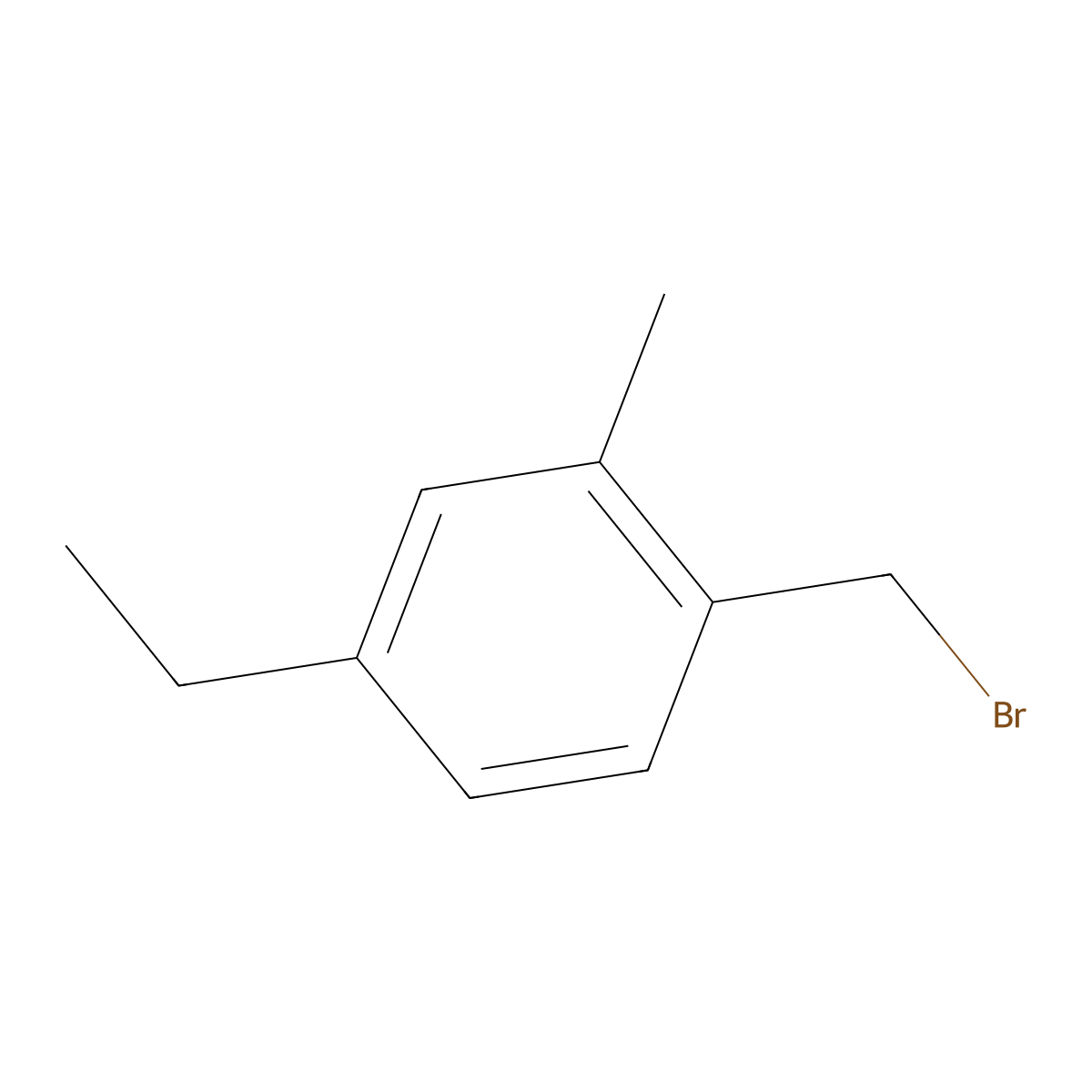 1-(Bromomethyl)-4-ethyl-2-methylbenzene molecular structure, CAS 1822655-44-6