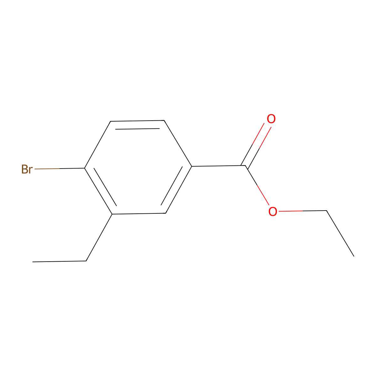 Ethyl 4-bromo-3-ethylbenzoate molecular structure, CAS 1822660-95-6
