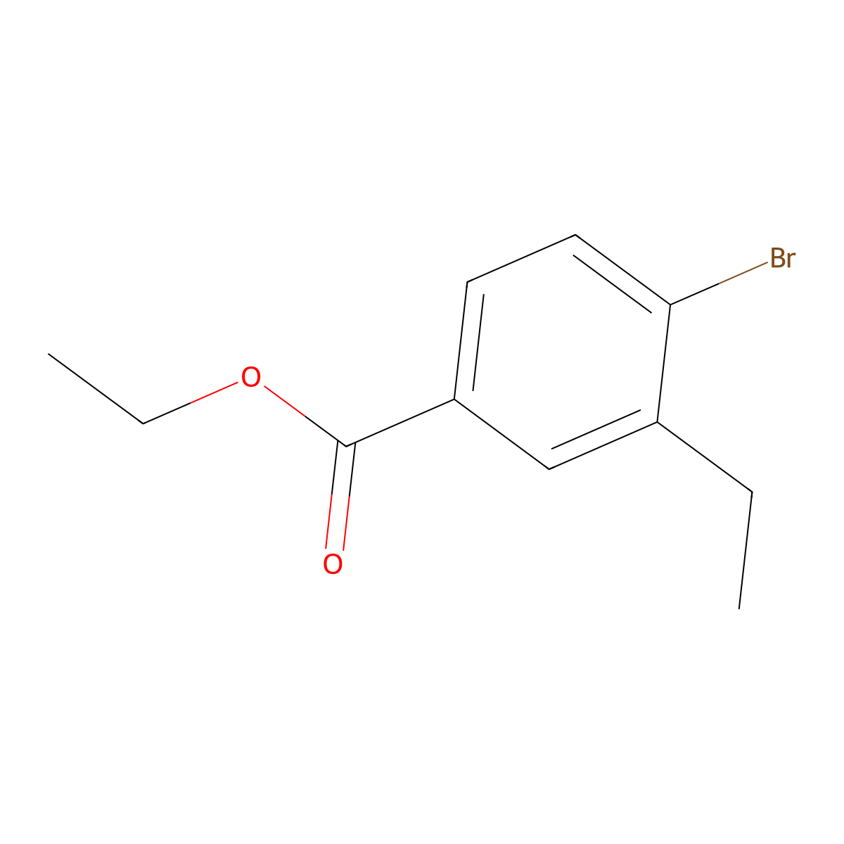 Ethyl 4-bromo-3-ethylbenzoate molecular structure, CAS 1822660-95-6