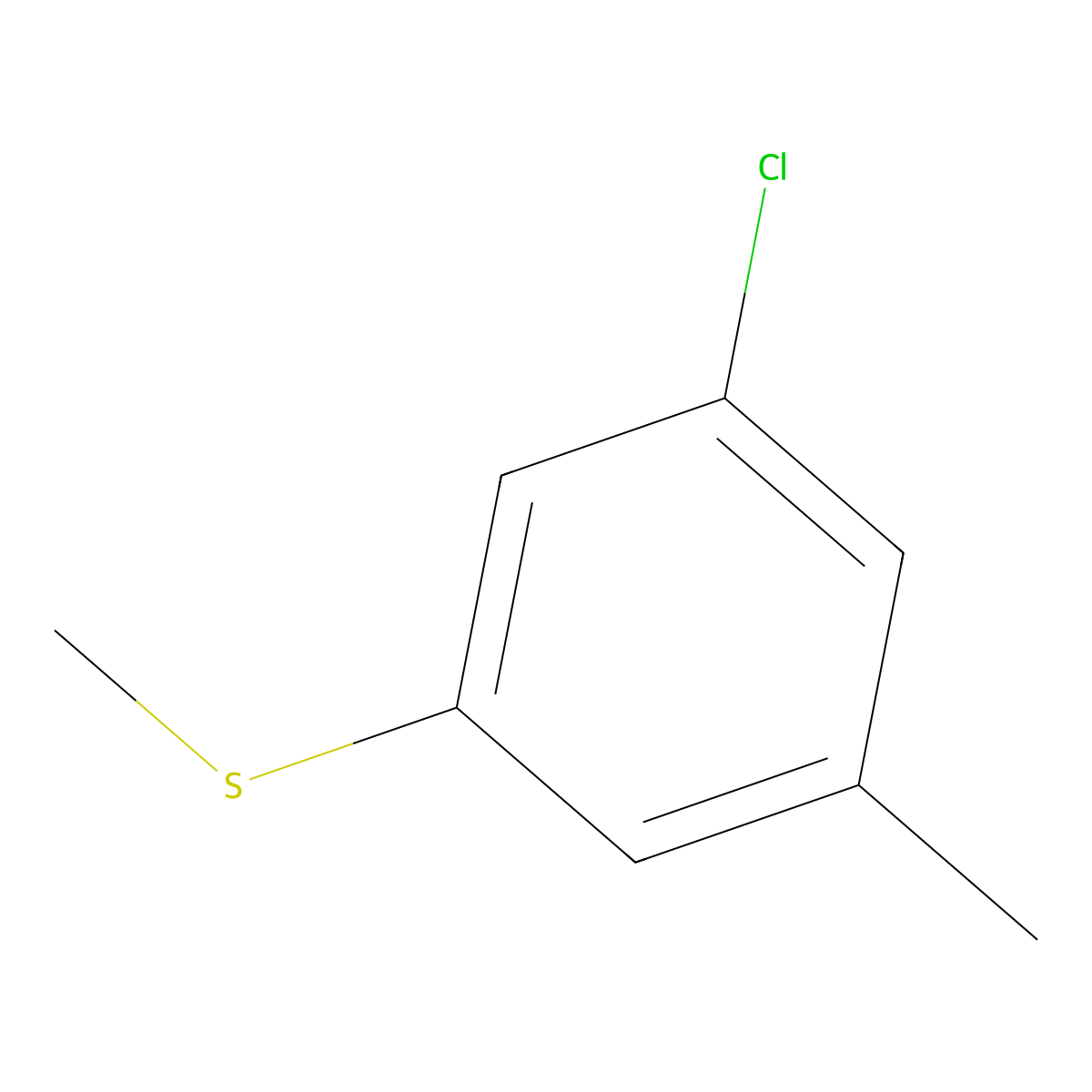 1-Chloro-3-methyl-5-(methylthio)benzene molecular structure, CAS 1822661-82-4