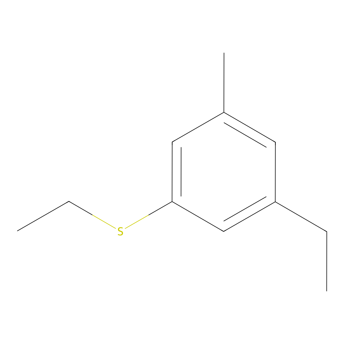 1-Ethyl-3-(ethylthio)-5-methylbenzene molecular structure, CAS 1822662-50-9