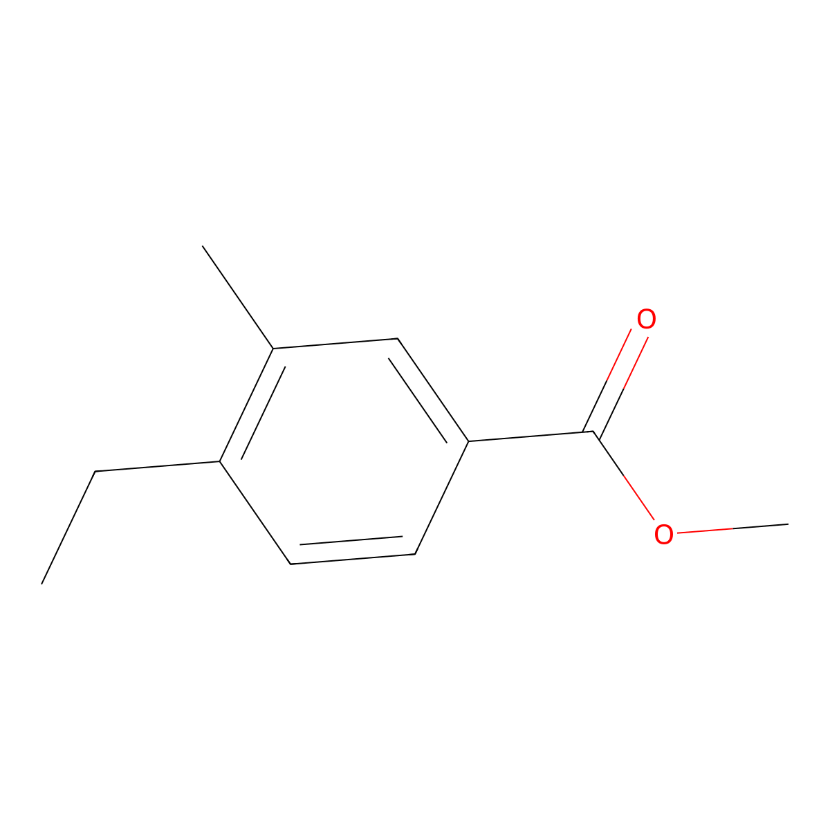 Methyl 4-ethyl-3-methylbenzoate molecular structure, CAS 1822663-64-8