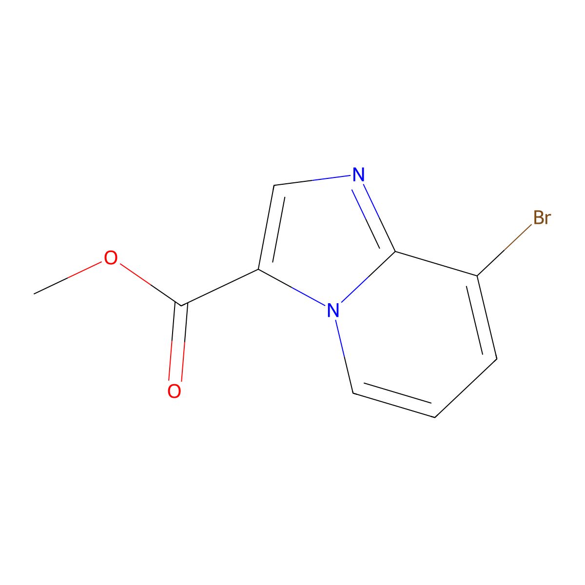 Methyl 8-bromoimidazo(1,2-a)pyridine-3-carboxylate molecular structure, CAS 1822663-80-8