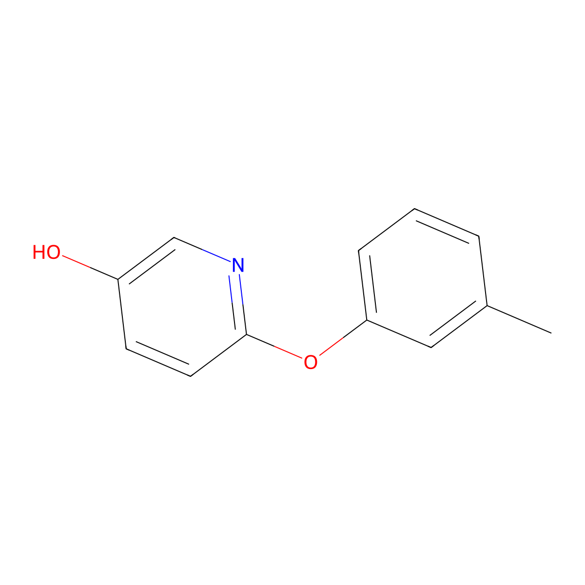 6-(3-Methylphenoxy)pyridin-3-OL molecular structure, CAS 1822664-58-3