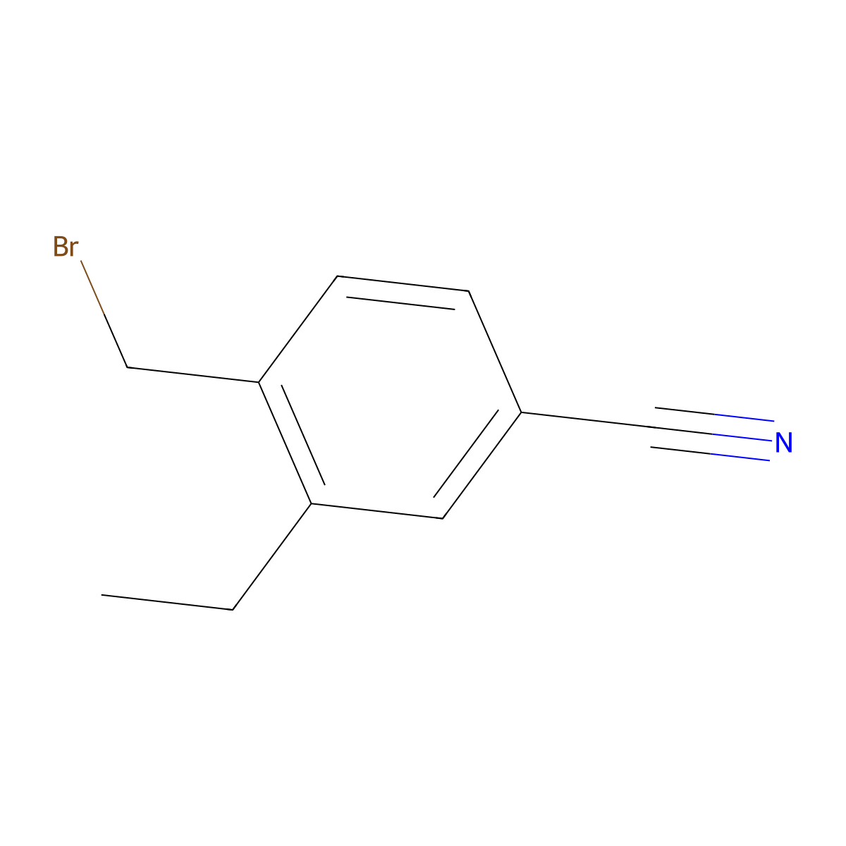 4-(Bromomethyl)-3-ethylbenzonitrile molecular structure, CAS 1822666-11-4