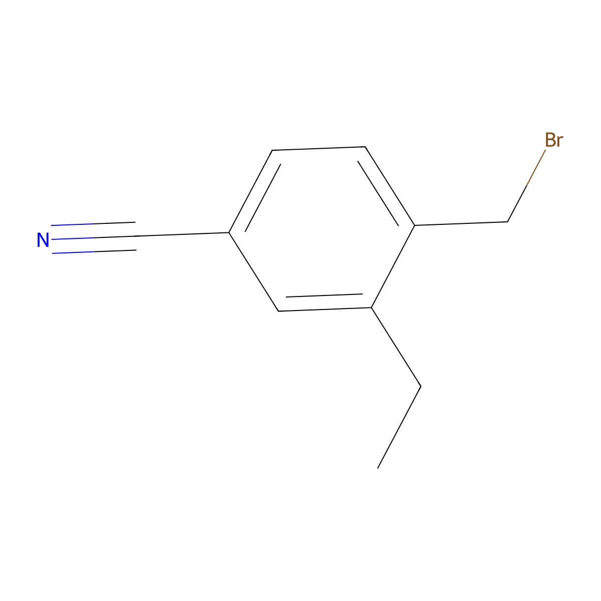 4-(Bromomethyl)-3-ethylbenzonitrile molecular structure, CAS 1822666-11-4