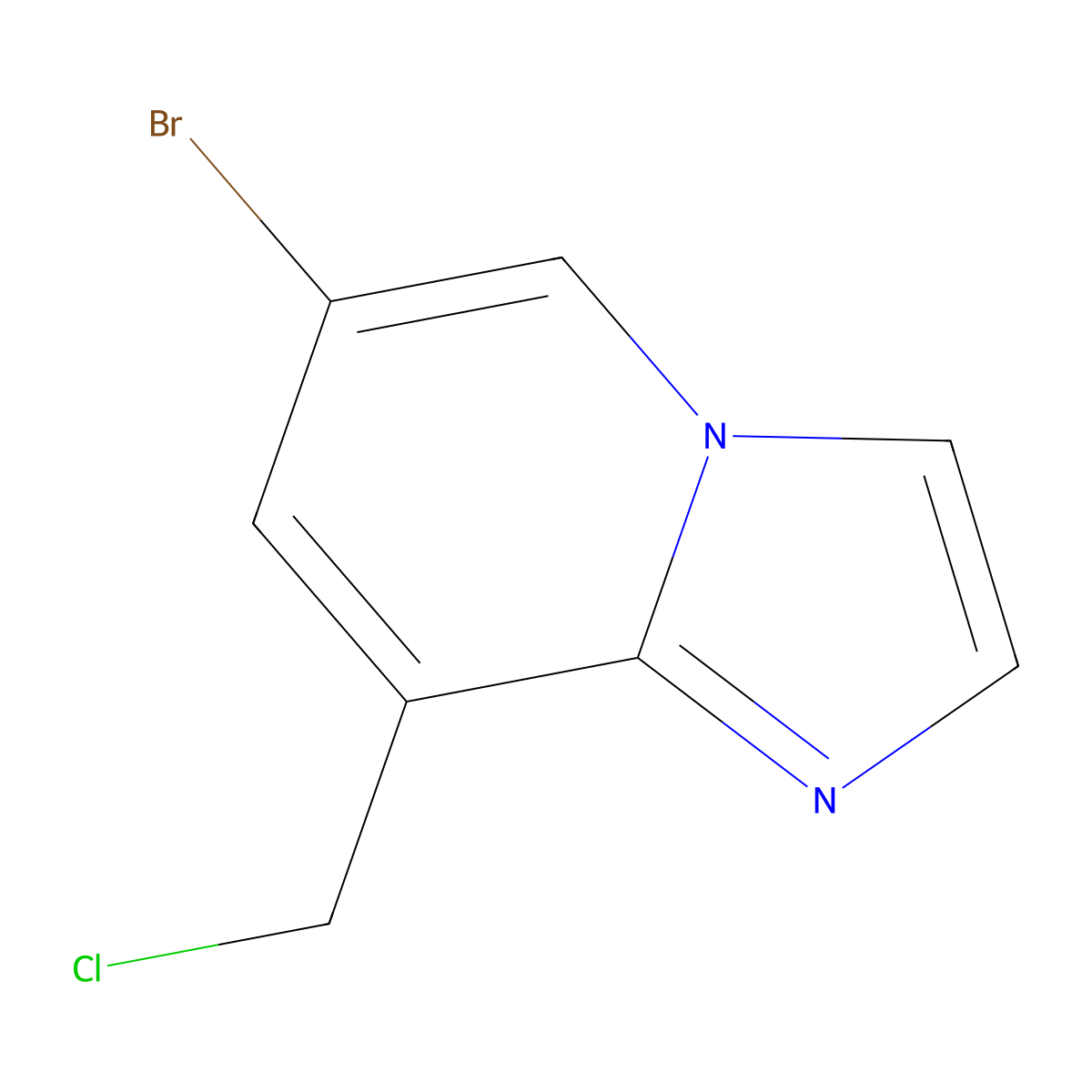 6-Bromo-8-(chloromethyl)imidazo[1,2-A]pyridine molecular structure, CAS 1822666-23-8