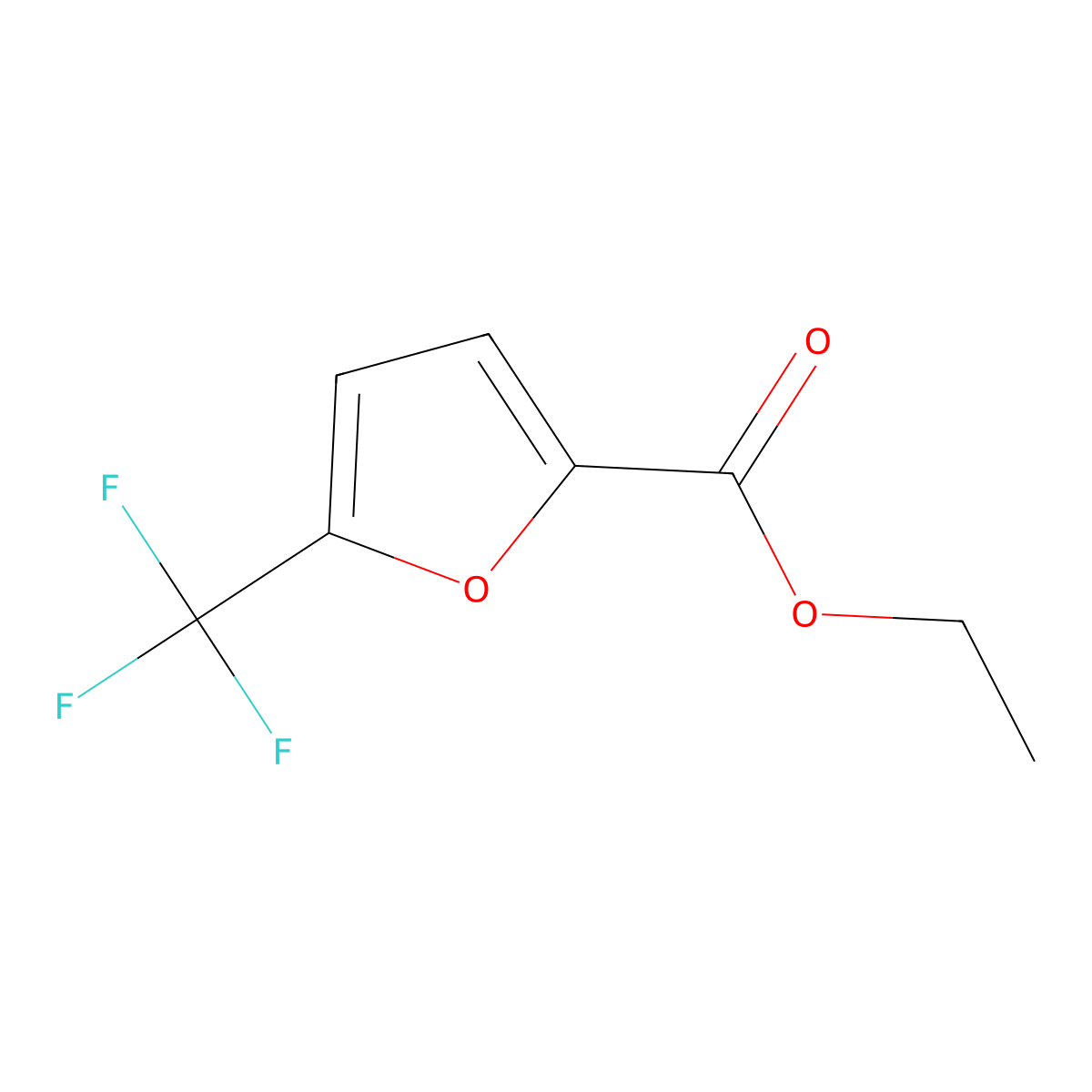 Ethyl 5-(trifluoromethyl)furan-2-carboxylate molecular structure, CAS 1822666-50-1