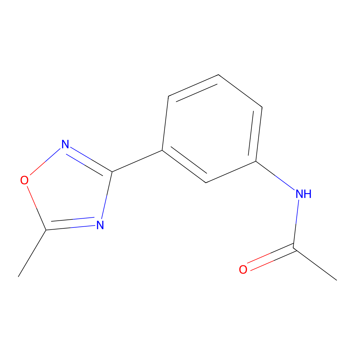 3-(3-Acetamidophenyl)-5-methyl-1,2,4-oxadiazole molecular structure, CAS 1822669-41-9