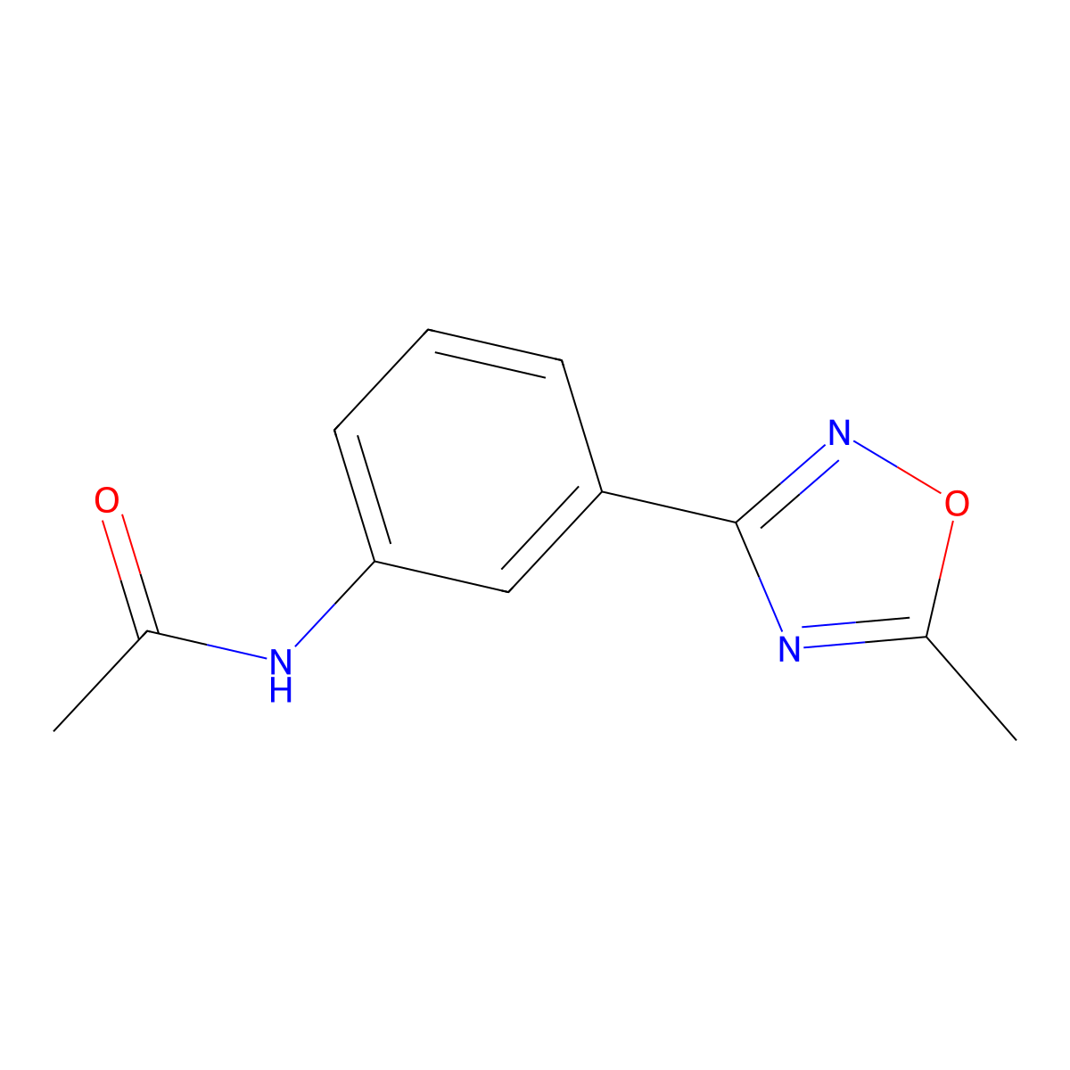3-(3-Acetamidophenyl)-5-methyl-1,2,4-oxadiazole molecular structure, CAS 1822669-41-9