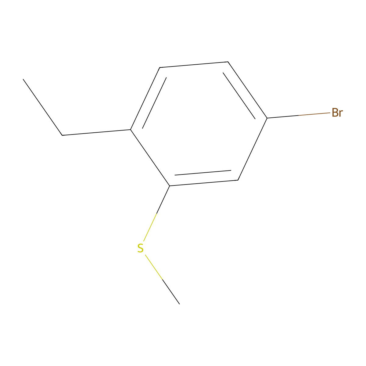 (5-Bromo-2-ethylphenyl)(methyl)sulfane molecular structure, CAS 1822670-11-0