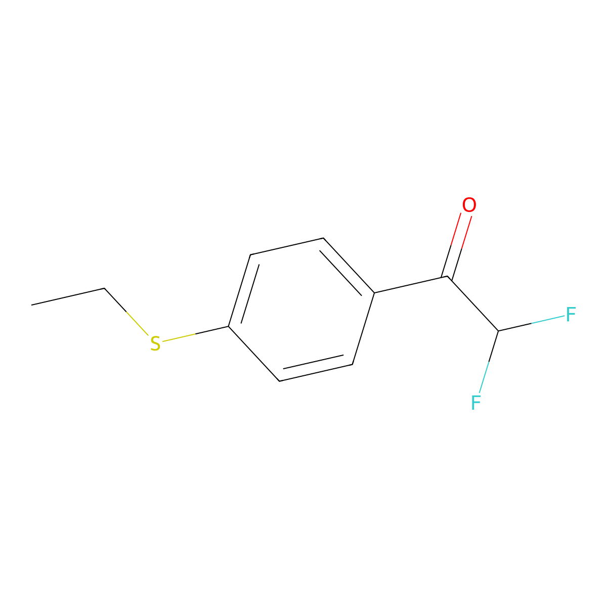1-(4-(Ethylthio)phenyl)-2,2-difluoroethanone molecular structure, CAS 1822670-78-9