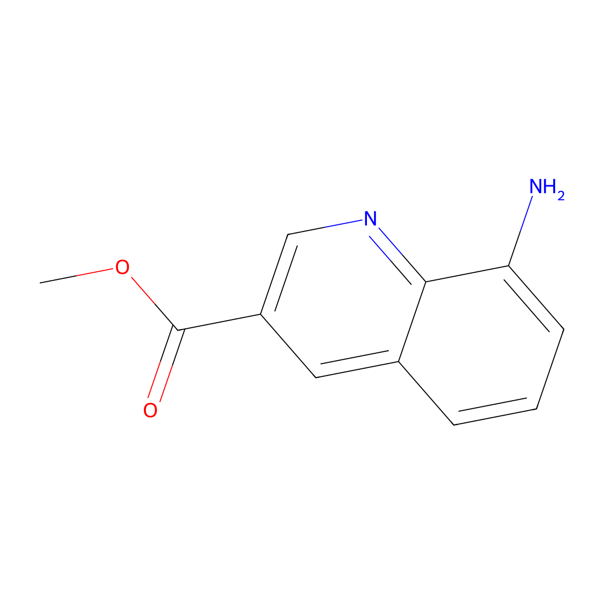 Methyl 8-aminoquinoline-3-carboxylate molecular structure, CAS 1822671-06-6