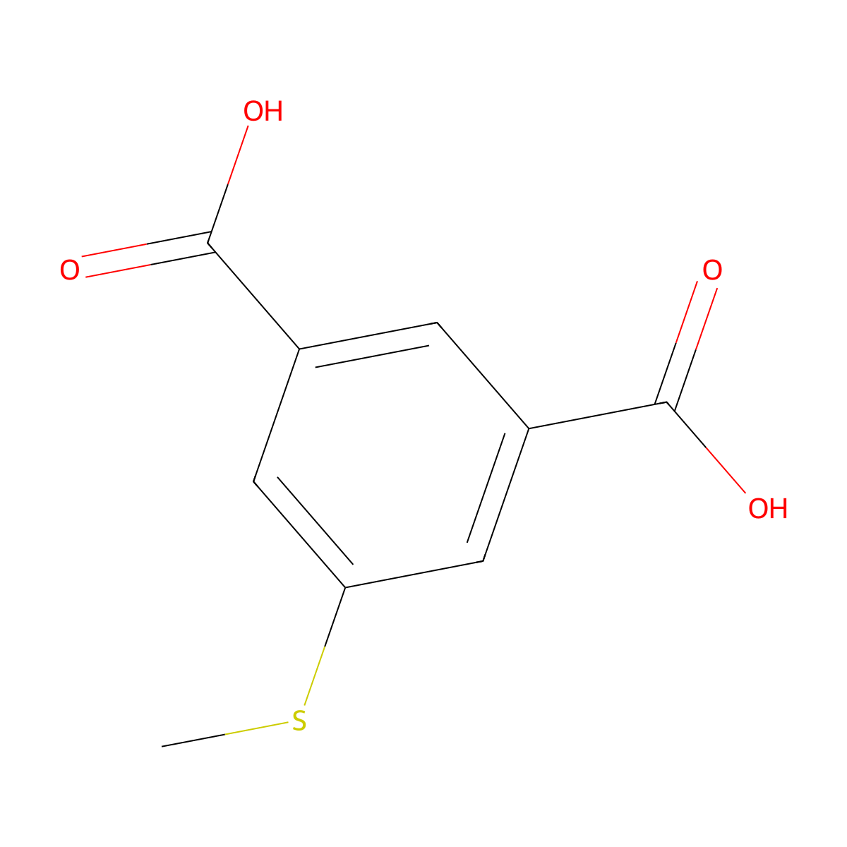 5-(Methylthio)isophthalic acid molecular structure, CAS 1822671-24-8
