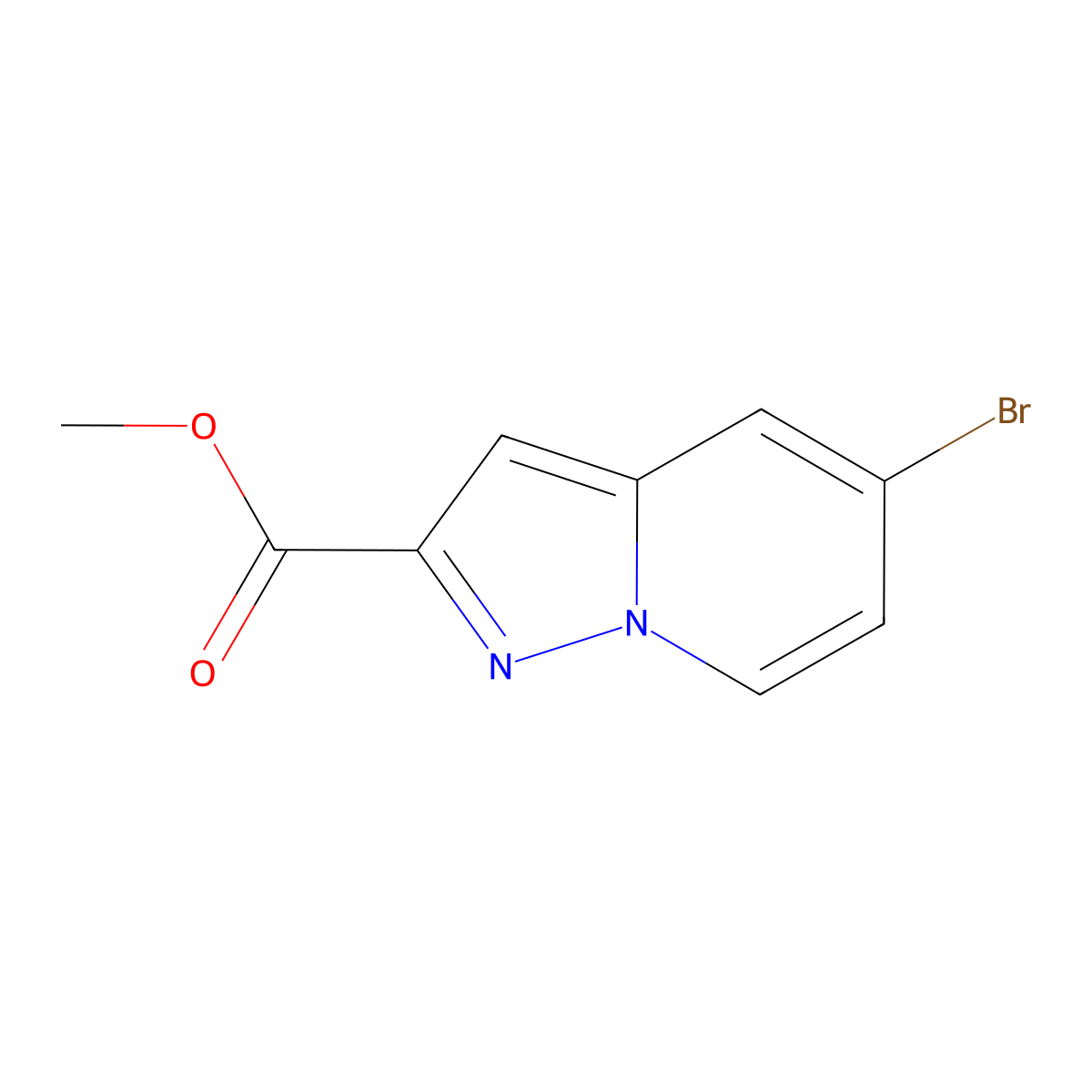 Methyl 5-bromopyrazolo[1,5-a]pyridine-2-carboxylate molecular structure, CAS 1822671-53-3