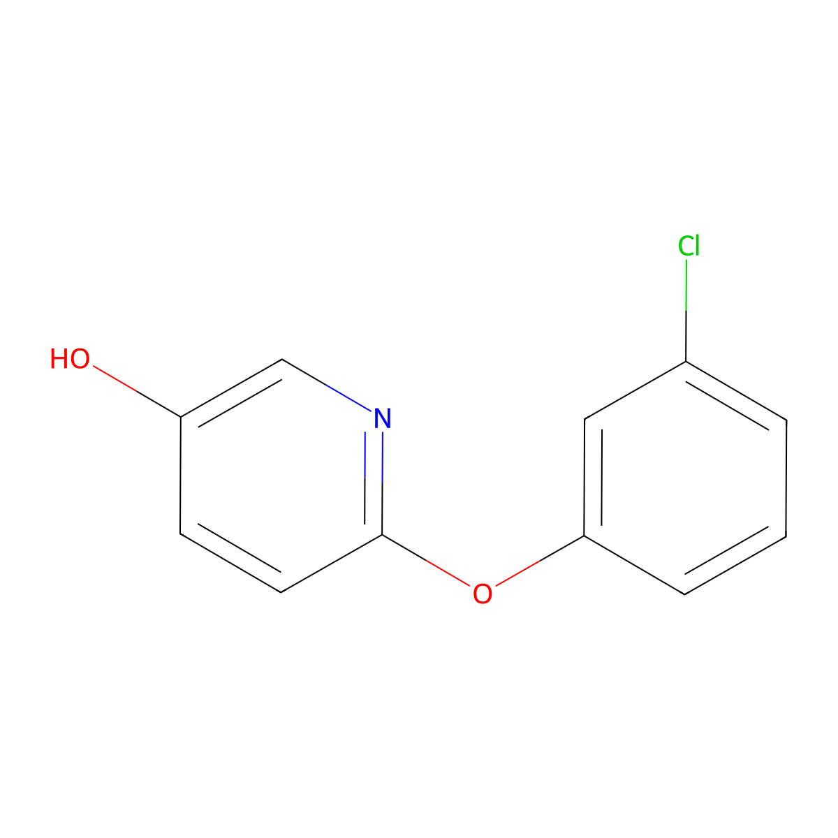 6-(3-Chlorophenoxy)pyridin-3-OL molecular structure, CAS 1822672-88-7