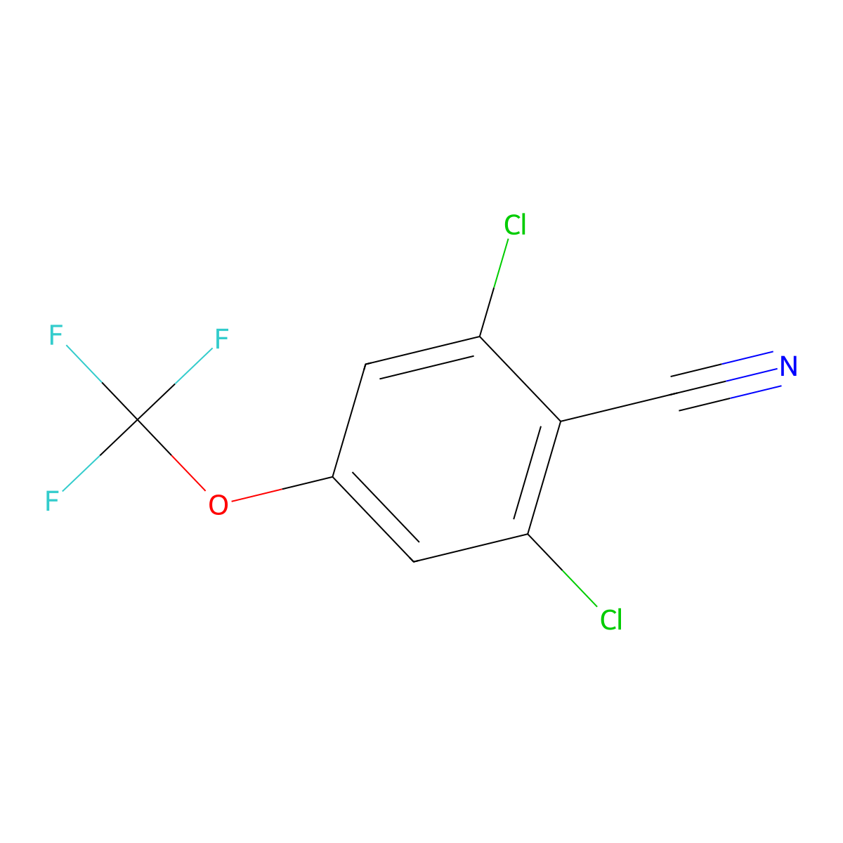 2,6-Dichloro-4-(trifluoromethoxy)benzonitrile molecular structure, CAS 1822673-40-4