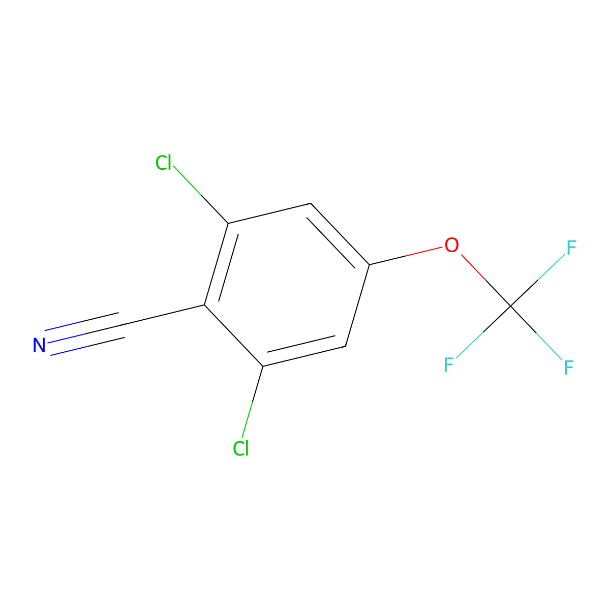 2,6-Dichloro-4-(trifluoromethoxy)benzonitrile molecular structure, CAS 1822673-40-4