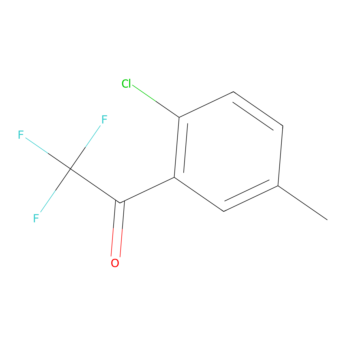 1-(2-Chloro-5-methylphenyl)-2,2,2-trifluoroethanone molecular structure, CAS 1822673-79-9