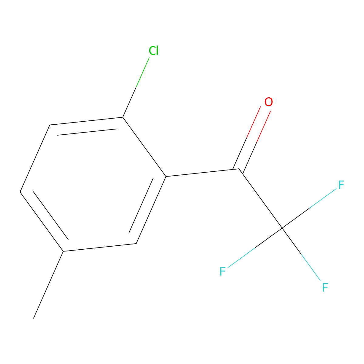 1-(2-Chloro-5-methylphenyl)-2,2,2-trifluoroethanone molecular structure, CAS 1822673-79-9