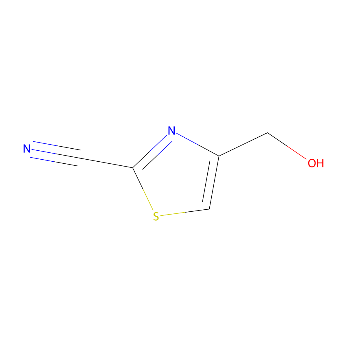 4-(Hydroxymethyl)-1,3-thiazole-2-carbonitrile molecular structure, CAS 1822673-93-7