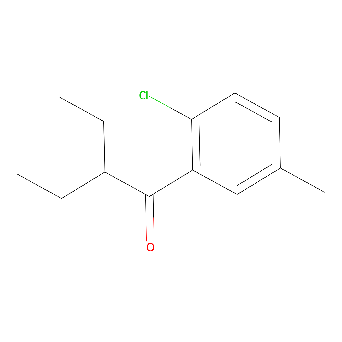 1-Butanone, 1-(2-chloro-5-methylphenyl)-2-ethyl- molecular structure, CAS 1822674-32-7